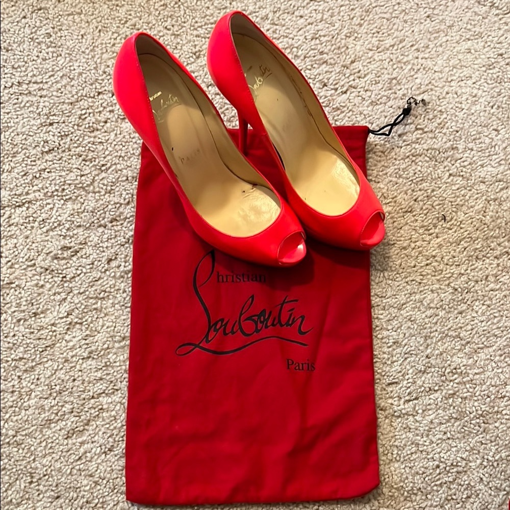Christian Louboutin Red Patent Leather Stiletto Heels